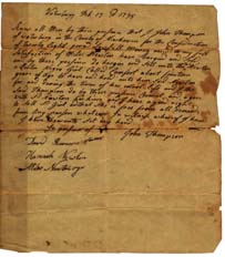 Bill of Sale for Comfort - 1795