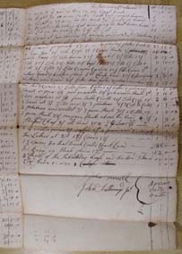 William Hickcox Estate Inventory- 1737